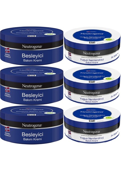 Norveç Formülü Bakım Kremi 200 ml (Karma 6 Lı Set Besleyici  ve Yoğun)