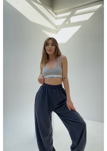 Kadın Jogger Oversize Bol Kalıp Eşofman Altı Battal Boy Büyük Beden Eşofman Altı Paçası Lastikli