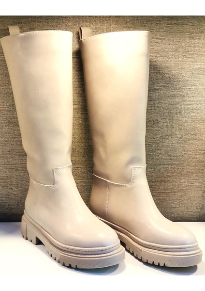 904 Bayan Çekme Çizme Bej