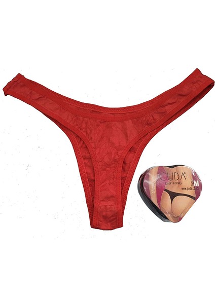 Hediyelik Kutusunda Guda Kırmızı Erotik Kadın G-String