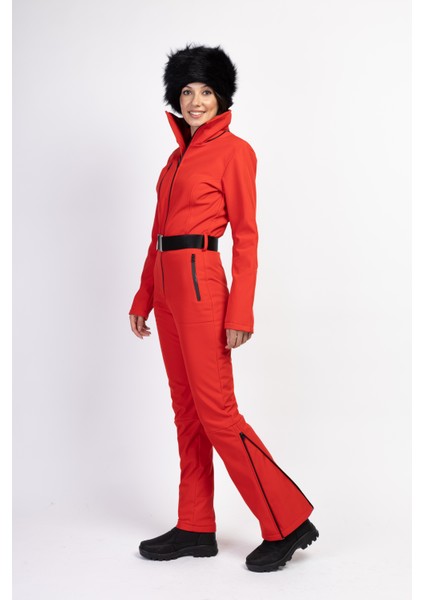 Sd Siyah Fermuarlı Kırmızı Kayak Tulumu Kırmızı fiyatları