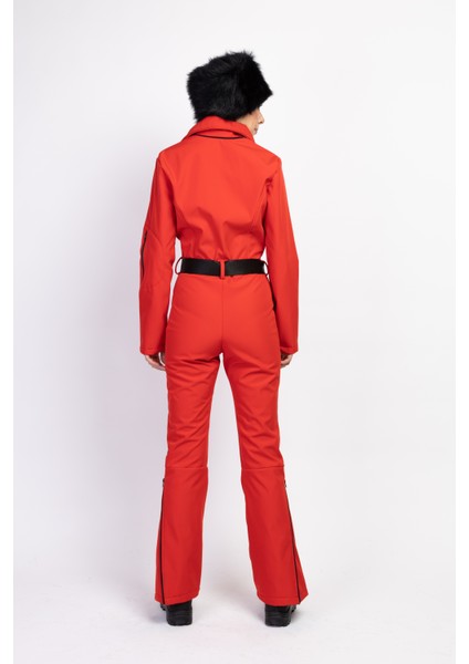 Sd Siyah Fermuarlı Kırmızı Kayak Tulumu Kırmızı fırsatları