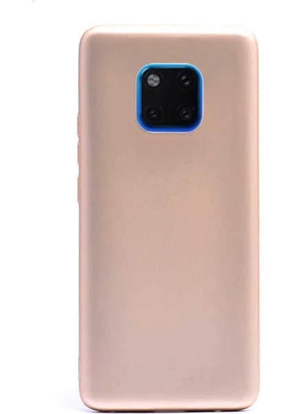 Huawei Mate 20 Pro Kılıf Premier Lüx Yumuşak Silikon Gold