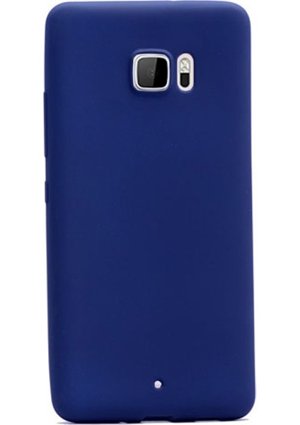 Htc U Ultra Kılıf Premier Silikon Kılıf+Nano Glass Ekran Koruyucu Lacivert