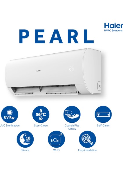 Pearl AS35PBAHRA/1U35YEGFRA A++ 12000 BTU Duvar Tipi Inverter Klima
