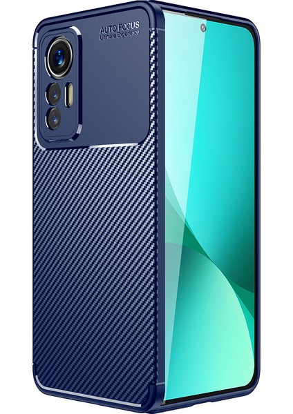 Xiaomi Mi 12 Lite Kılıf Karbon Desenli Lux Negro Silikon