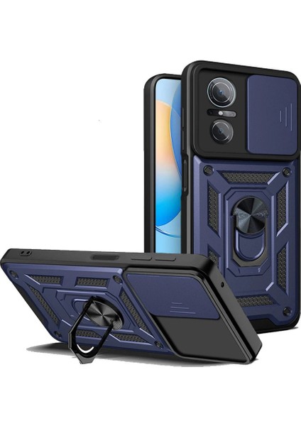 Huawei Nova 9 Se Kılıf Ultra Korumalı Yüzüklü Manyetik Sürgülü Vega Kapak