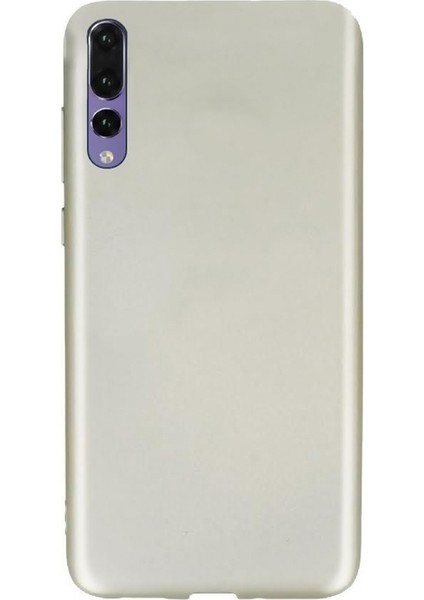 Huawei P20 Pro Kılıf Premier Silikon Arka Kapak+Nano Glass Gold