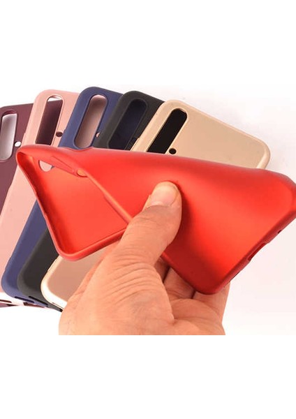 Huawei Nova 5t Kılıf Premier Silikon Esnek Koruma+Nano Glass Bronz