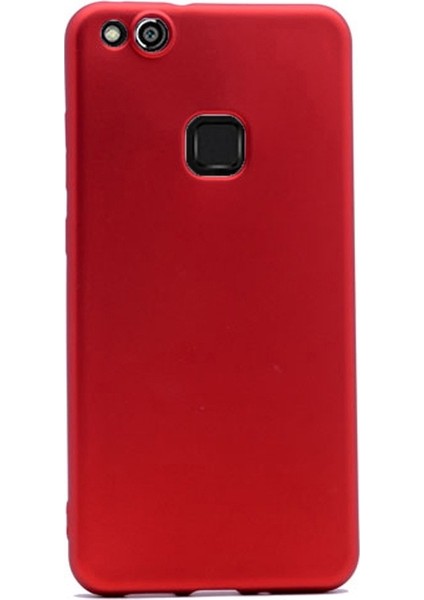 Huawei P10 Lite Kılıf Premier Silikon Kılıf Mat Kılıf Esnek Kılıf Kırmızı