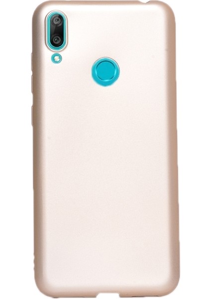 Huawei Y6S 2019 Kılıf Premier Silikon Esnek Koruma+Nano Glass Gold