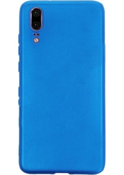 Huawei P20 Kılıf Premier Silikon Arka Kapak Mavi