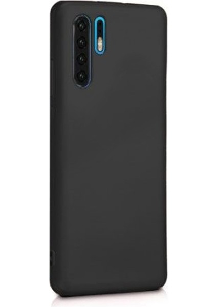 Huawei P30 Pro Kılıf Premier Silikon Esnek Koruma+Full Kapatan Cam Siyah