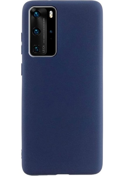 Huawei P40 Pro Kılıf Premier Silikon Esnek Koruma Lacivert