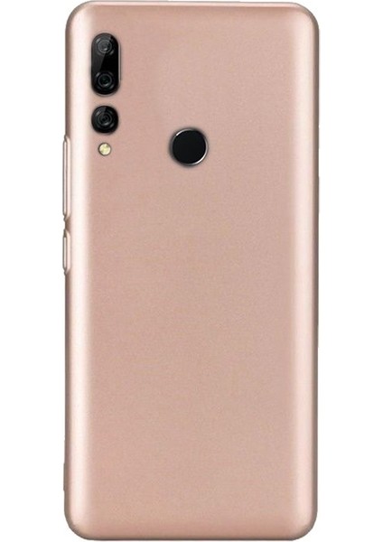 Huawei Y9 Prime 2019 Kılıf Premier Silikon Esnek Koruma+Nano Glass Bronz