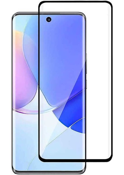 Huawei P50 Pro Kılıf Kamera Korumalı Premier Mat Silikon + Full Ekran Koruyucu Lacivert