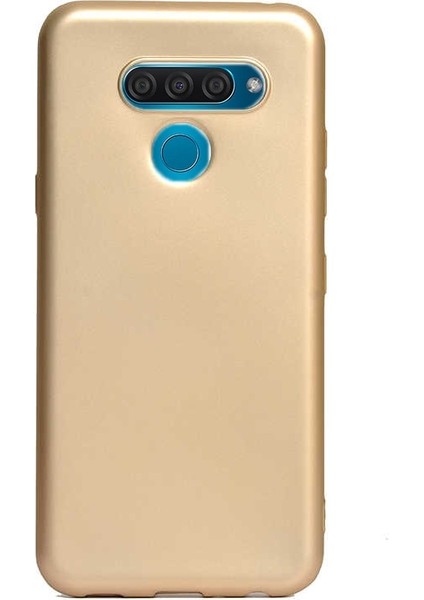 Lg Q60 Kılıf Premier Silikon Esnek Arka Koruma Gold