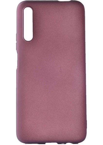 Huawei Y6S 2019 Kılıf Premier Silikon Esnek Koruma+Nano Glass Mürdüm