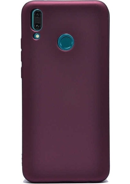 Huawei Y9 2019 Kılıf Premier Silikon Arka Koruma Mürdüm