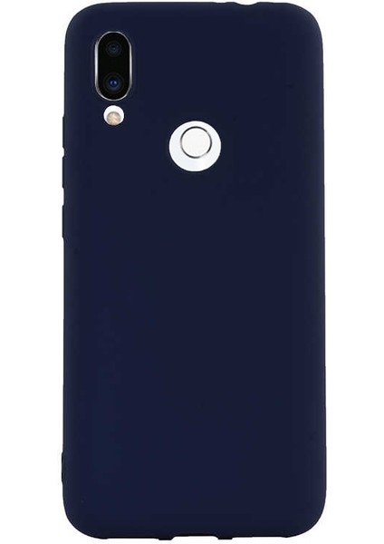 Meizu Note 9 Kılıf Premier Silikon Esnek Koruma+Nano Glass Lacivert