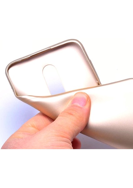 Meizu M16 Kılıf Premier Silikon Esnek Koruma+Nano Glass Gold modelleri