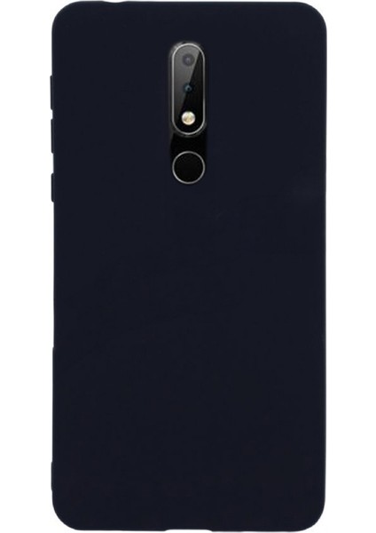 Nokia 7.1 Kılıf Kılıf Premier Silikon Koruma+Nano Glass Siyah