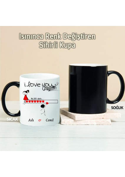 % 25 Dolu Kişiye Özel Sihirli Kupa Pı171
