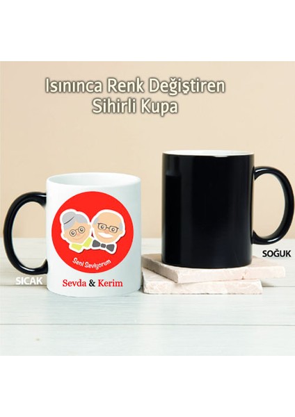 Bir Yastıkta Kocayalım Kişiye Özel Sihirli Kupa Pı96