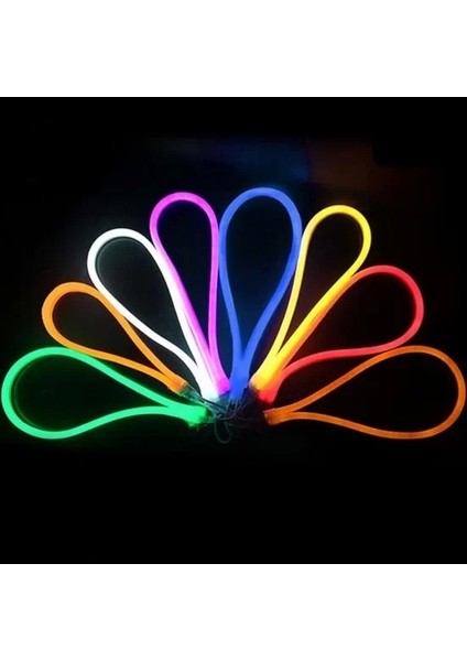 Tak Çalıştır 12V Neon Esnek Şerit LED 3mt Amber