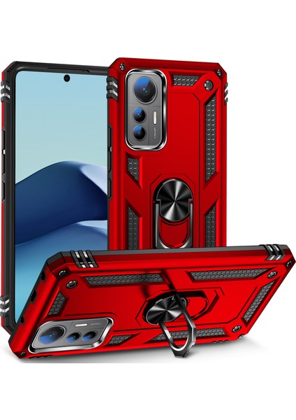 Xiaomi Mi 12 Lite Kılıf Ultra Korumalı Yüzüklü Manyetik Vega Kapak