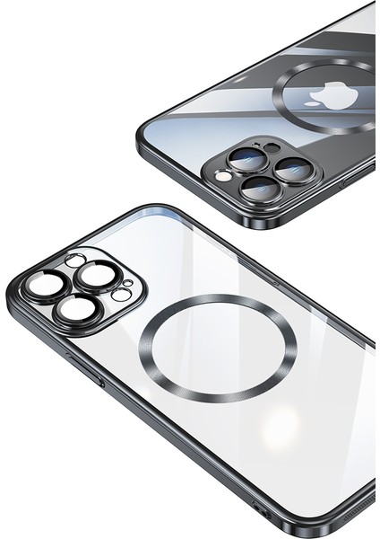 Apple Iphone 14 Pro Max Kılıf Renkli Kenarlı Kamera Korumalı Magsafeli Riksos Kapak