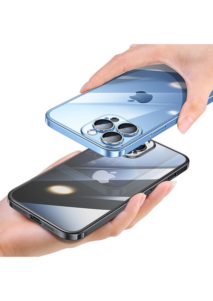 Apple Iphone 14 Pro Max Kılıf Renkli Kenarlı Sert Riksos Kapak