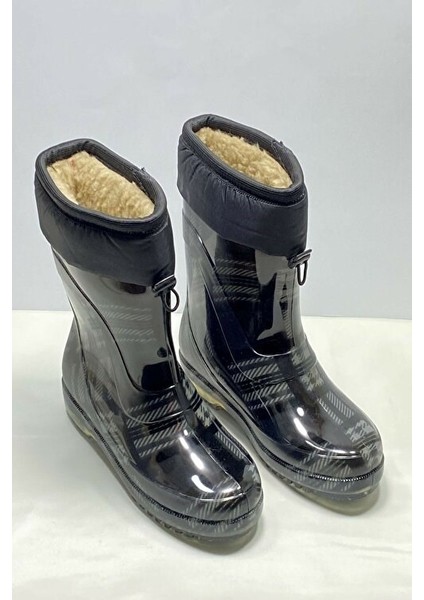 İçi Polarlı Kaymaz Taban Su ve Soğuk Geçirmez Naylon Çizme