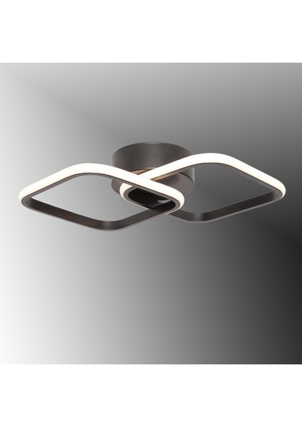 TT405-2-SY Mat Siyah 2'li Kare LED Avize