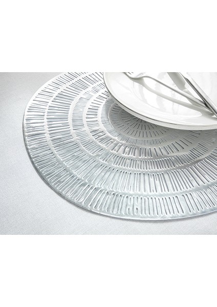 Glazzy Pvc 2'li Amerıkan Servis 38 cm Silver fiyatları
