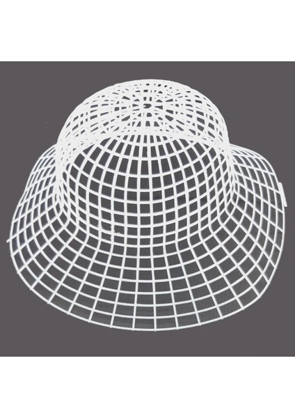 3D Şapka Şeklinde Beyaz Plastik Kanvas