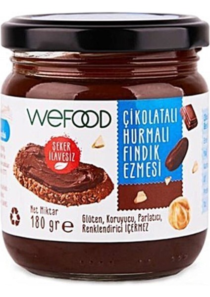 Glutensiz Çikolatalı Hurmalı Fındık Ezmesi 200 gr