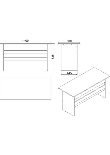 Vario A Ofis Çalışma Masası Barok-Antrasit indirimleri