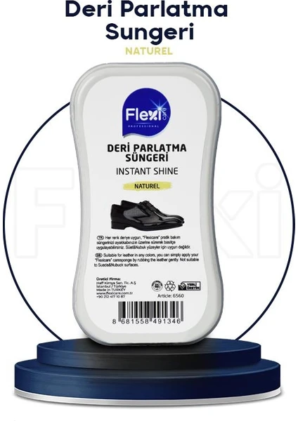 Flexi Care Deri Ayakkabı Temizleme Parlatma Süngeri Natural