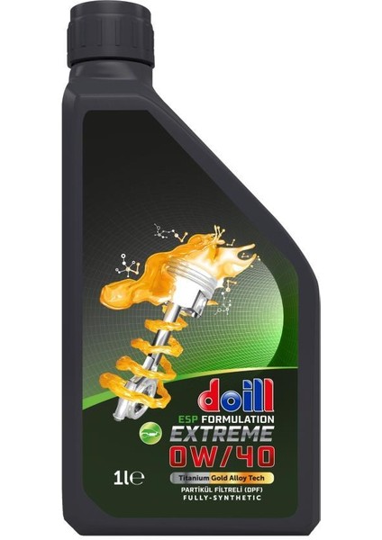 EXTREME 0W-40 API SN/CF ACEA C3 1 Litre Tam Sentetik Partiküllü Motor Yağı (Üretim Yılı: 2024)