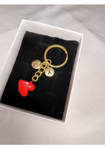 Anahtarlık Murano Kırmızı Kalp