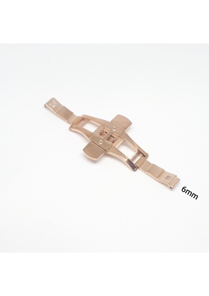 Emporio Armani Tissot Saat Uyumlu Metal Kordon Kelebek Basmalı Kilit Rose Bakır - 6mm