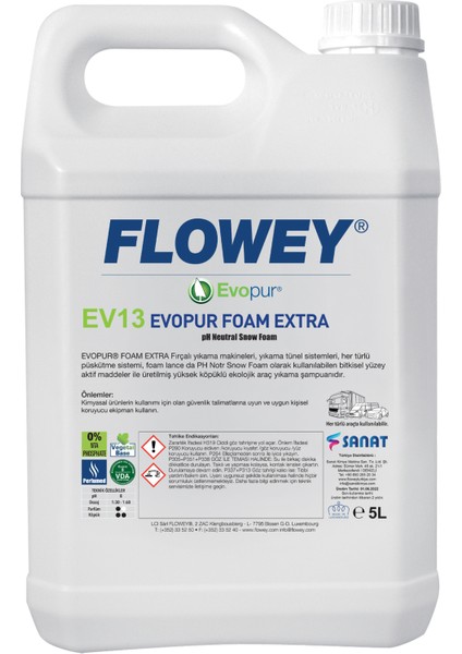 EV13 Ph Nötr Snowfoam Köpük Evopur Foam Extra 5l