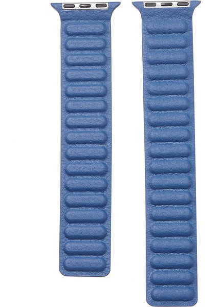 Apple Watch Ultra 49 mm Için Kademelı Manyetik Deri Leather Kayış-Kordon