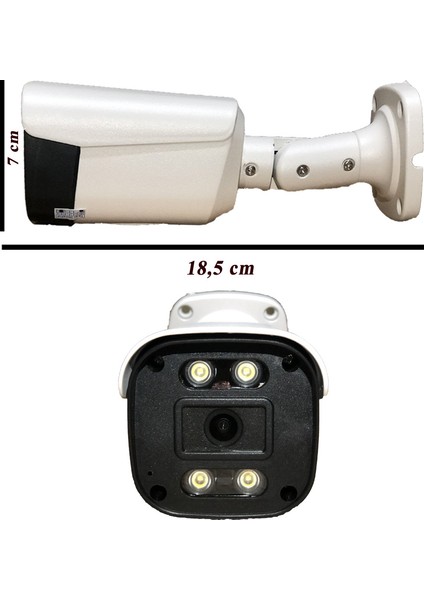 1 Kameralı Araç Yüz ve İnsan Tanımalı Hareket Algılayan 5 Mp Lens 1080P Gece Renkli Gösteren Metal Kasa Güvenlik Kamerası Seti BS2404W fırsatları