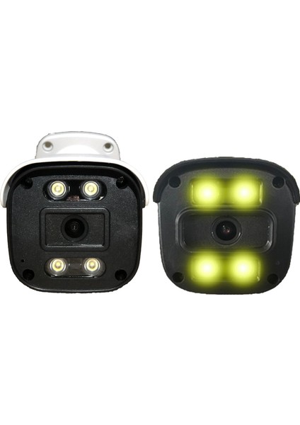 3 Kameralı Araç Yüz ve İnsan Tanımalı Hareket Algılayan 5 Mp Lens 1080P Gece Renkli Gösteren Metal Kasa Güvenlik Kamerası Seti BS2404W