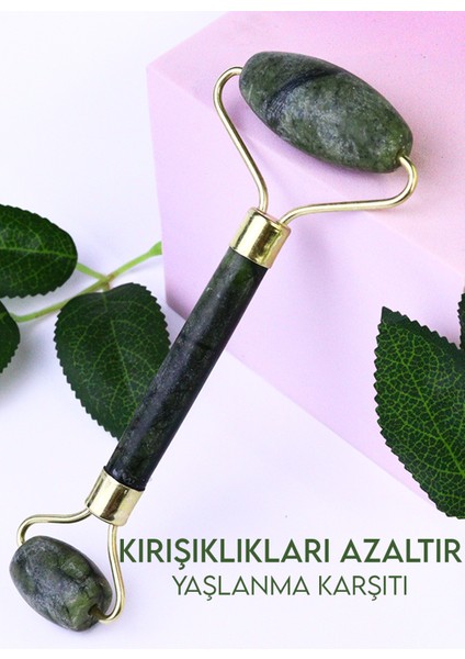 2'Li Set Yeşim Taşı + Gua Sha Masaj Taşı