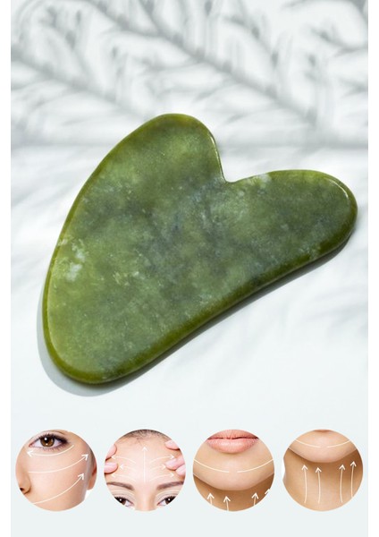 2'Li Set Yeşim Taşı + Gua Sha Masaj Taşı