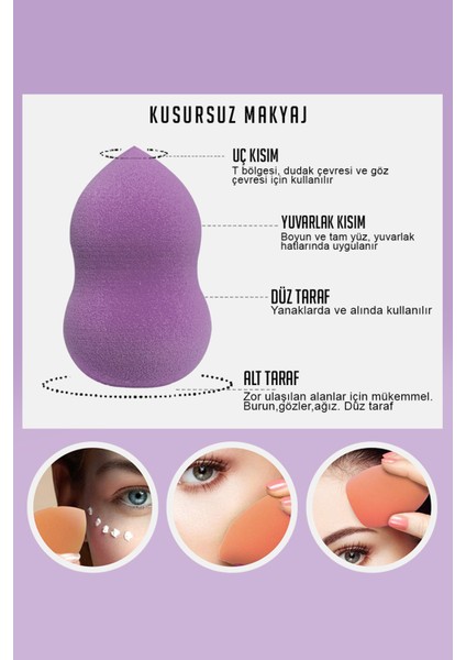 4'lü Armut Sünger + 2'li Yeşim Yaşı + Gua Sha Masaj Taşı