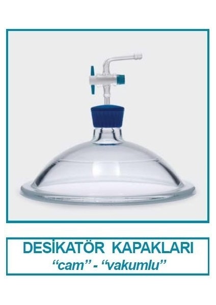 039.07.200 Desikatör Kapağı - Vakumlu - Çap 200 mm (1 Adet)